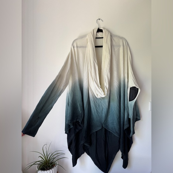 Nicholas K Free People Poncho Cardigan size S tie diy ombré - Picture 3 of 10